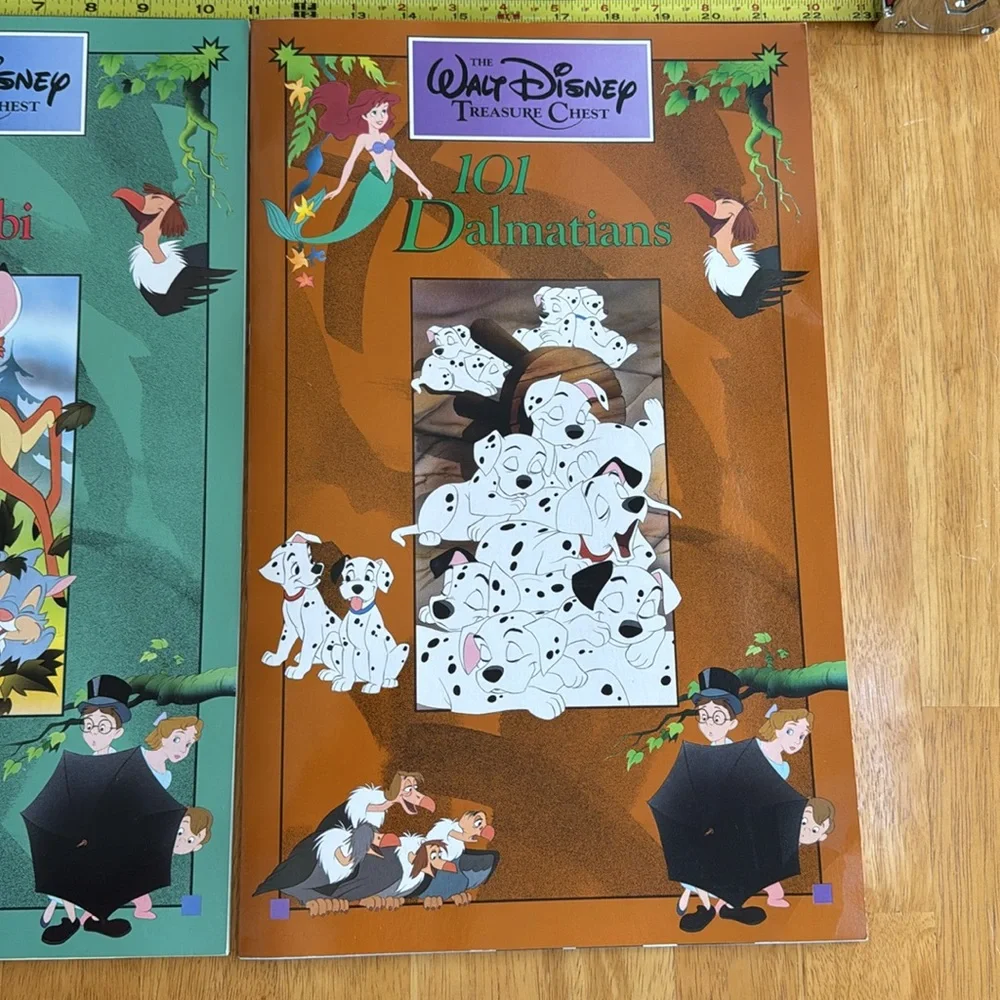✋LN The Walt Disney Treasure Chest 1991 Bambi 101 Dalmatians Book Unused Box